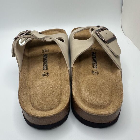 CUSHIONAIRE Women's Cork Footbed Sandal With +Comfort 8.5 STONE - Picture 4 of 7